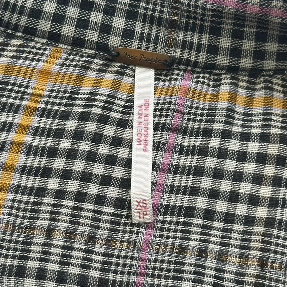 Free People Break My Stride Oversized Plaid Button Down Long Sleeve Size XSmall - Picture 9 of 13